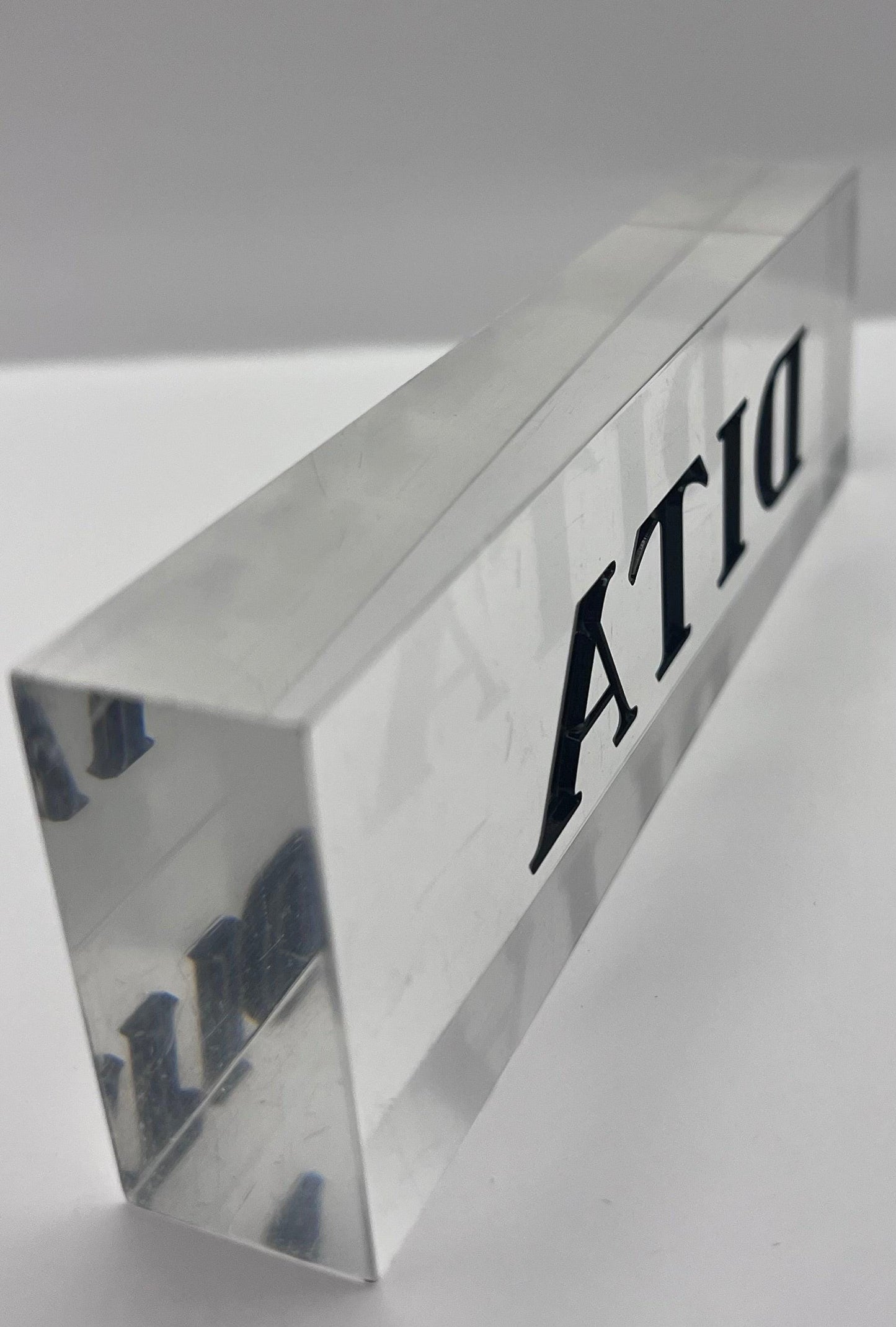 Dita Acrylic In Store Logo - Display - Plague - Sign - 8.5 X 2.5 X 1 Inches.