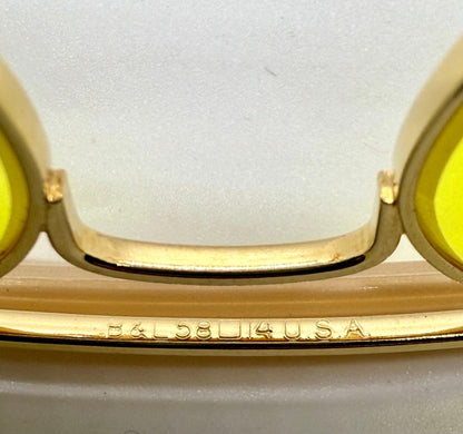 B&L Ray-Ban Outdoorsman Aviator-Calichrome Yellow Lenses-5814 Vintage Deadstock-Usa