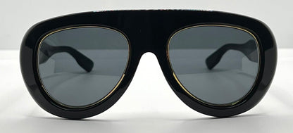 Gucci Gg1152S 001 Black|Gold Sunglasses-Italy-Full Kit Pre-Owned-54Mm