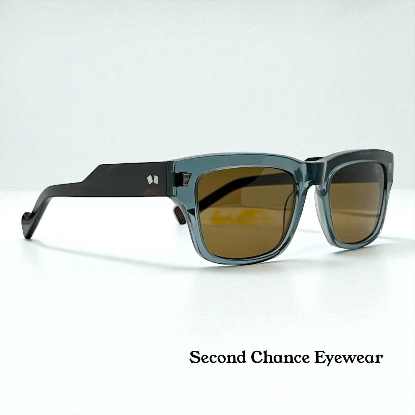 Entourage of 7 Runyon 10-49 Sunglasses-Made in Japan-Transparent Slate Blue|Tortoise-54mm-Full Kit