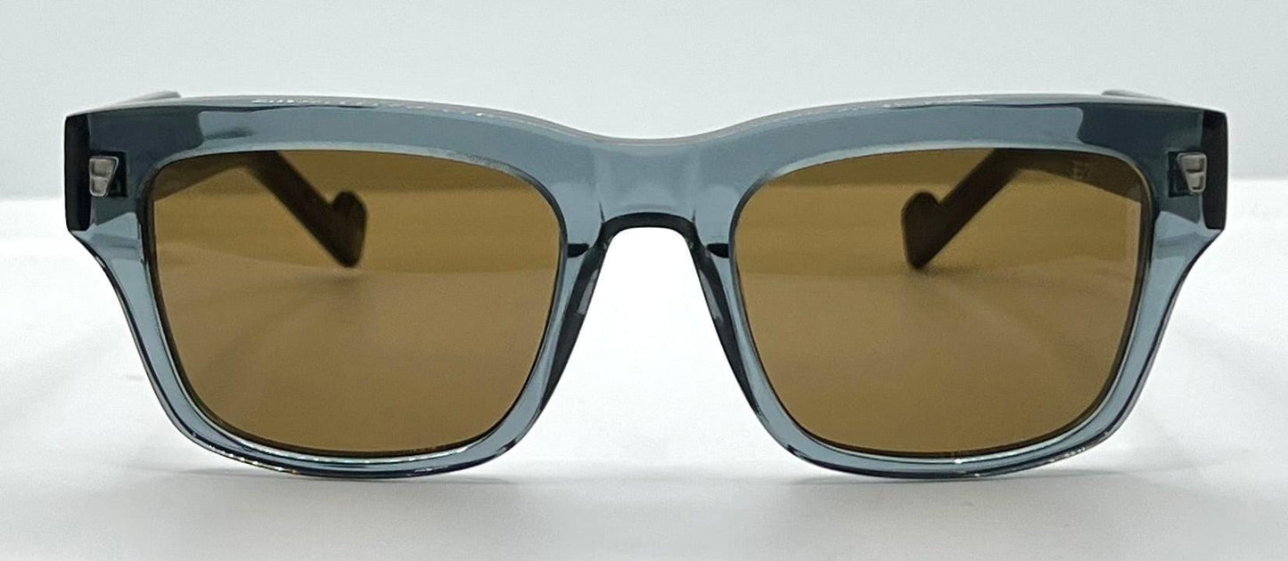 Entourage of 7 Runyon 10-49 Sunglasses-Made in Japan-Transparent Slate Blue|Tortoise-54mm-Full Kit