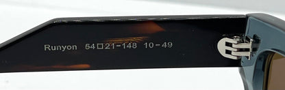 Entourage of 7 Runyon 10-49 Sunglasses-Made in Japan-Transparent Slate Blue|Tortoise-54mm-Full Kit