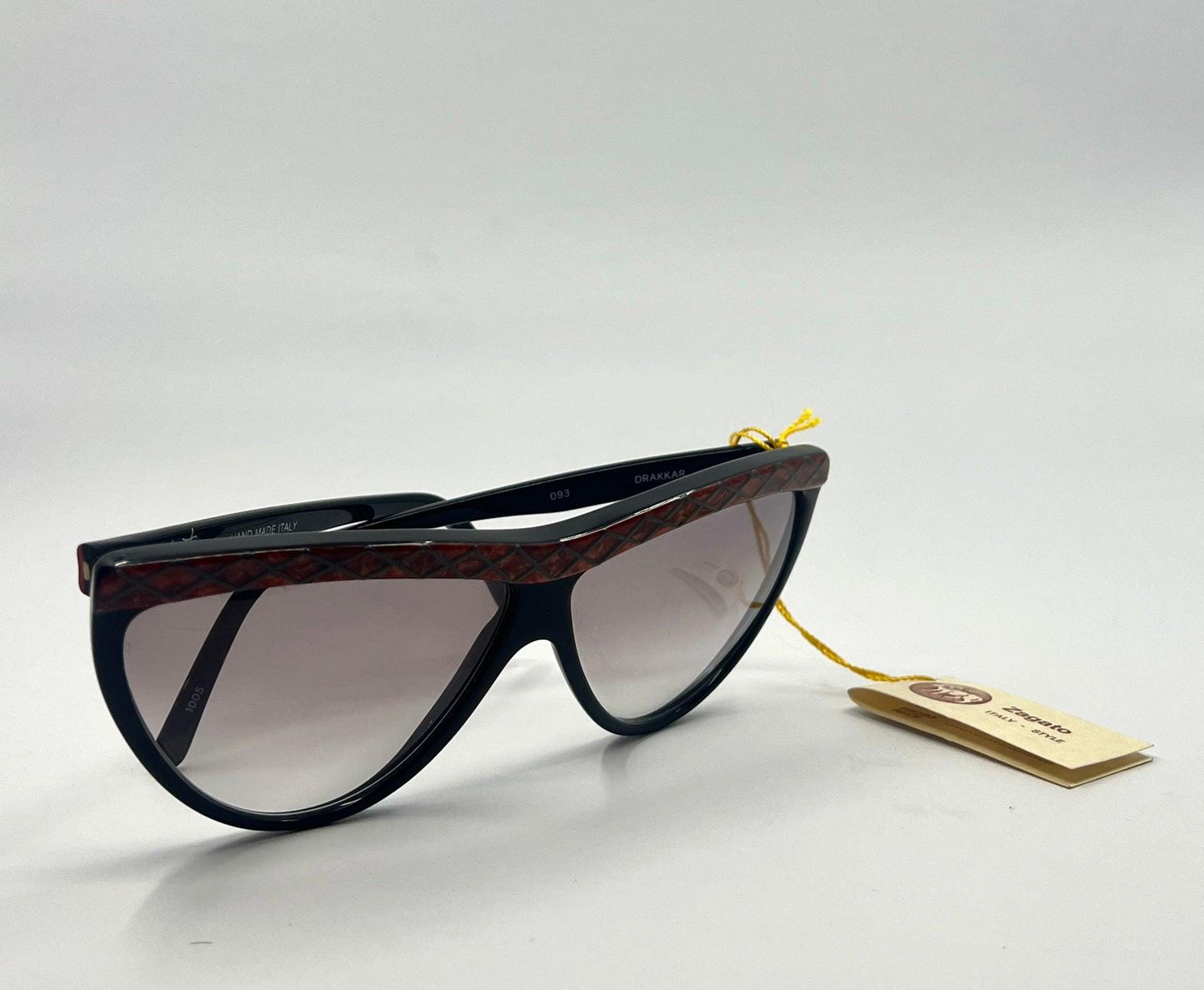 Zagato Drakkar Sunglasses 093 Deadstock Vintage 1980S Handmade Italy Gradient