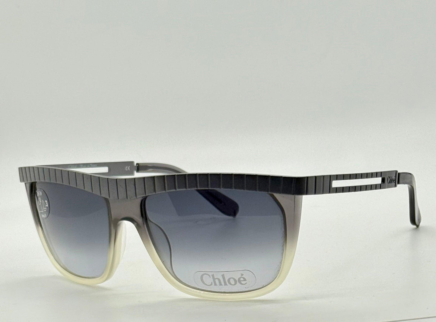 Chloé Cl2186 C01-Vintage Shield Sunglasses-Rare|Unworn-France-58Mm-Grey Gradient