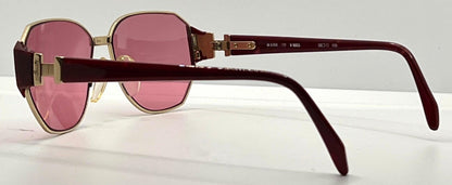 Silhouette M 6104|20 V6055 Vintage Sunglasses W|New Solid Pink Custom Lenses-58Mm-Unworn|Nos