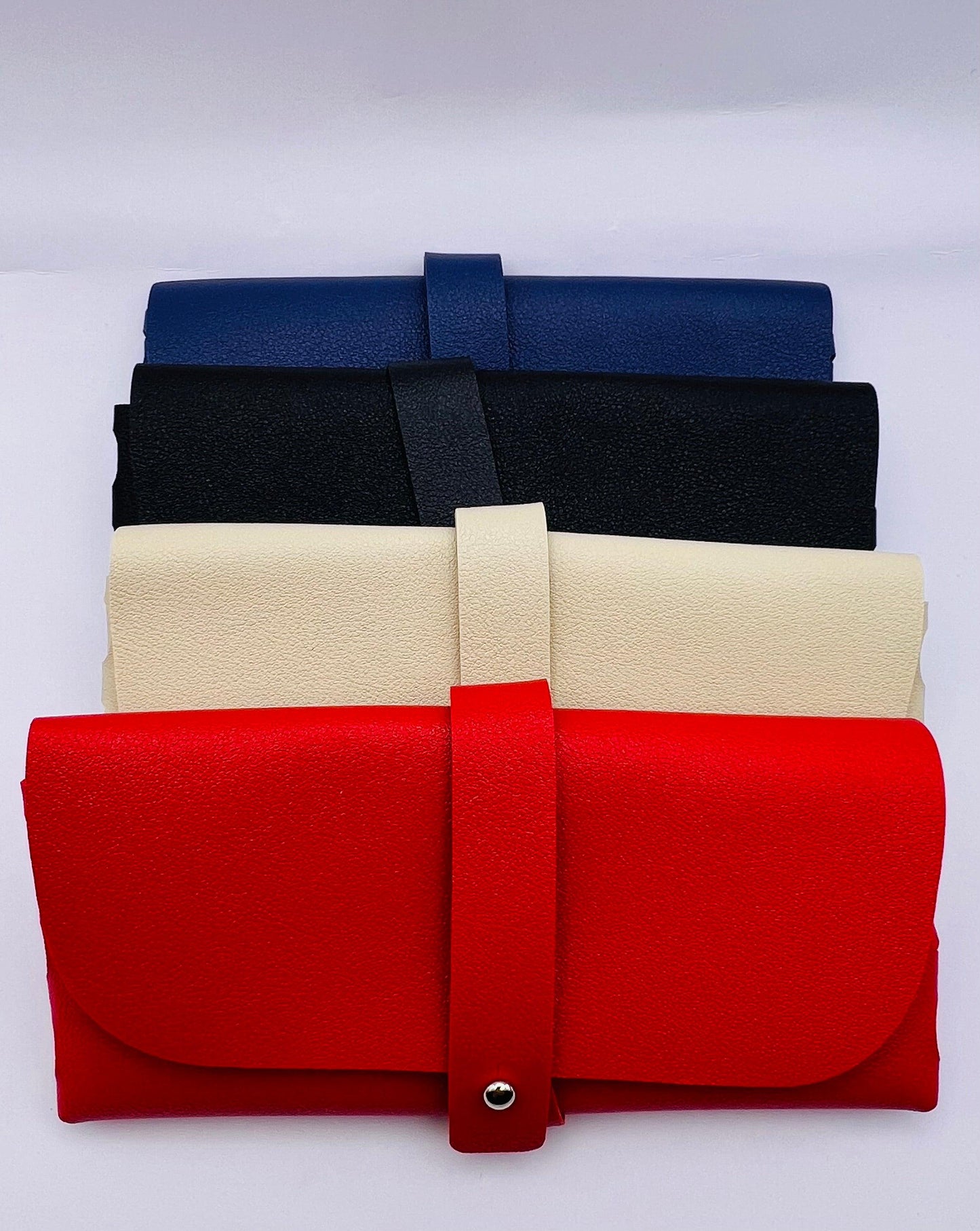 The 4 Pack: Soft Eco-Friendly Leather-Eyeglasses Case- Sleek & Secure - Perfect Fit!