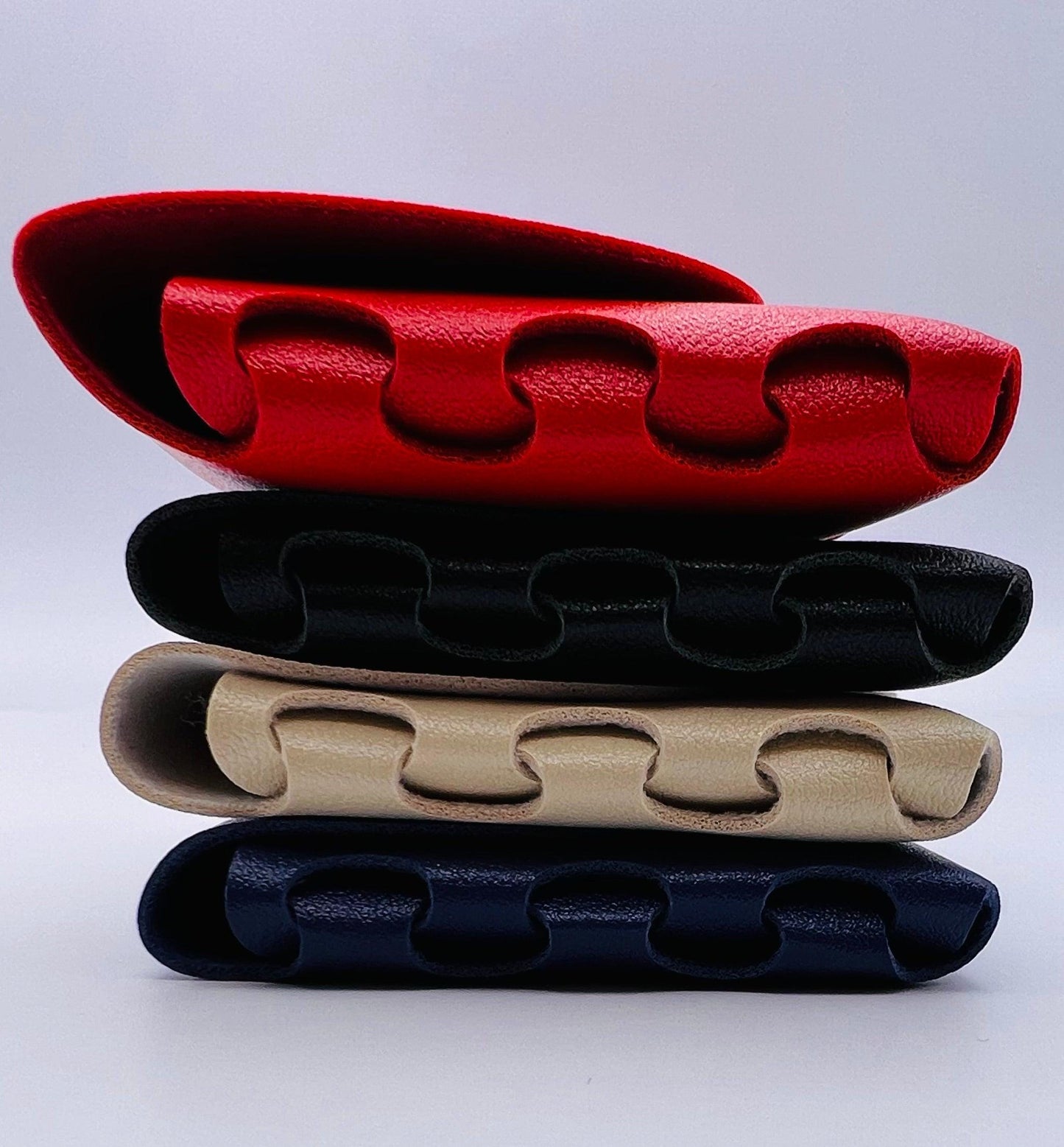 The 4 Pack: Soft Eco-Friendly Leather-Eyeglasses Case- Sleek & Secure - Perfect Fit!