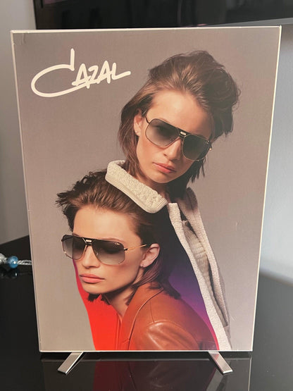 Cazal Counter Cards- Dual Sided Countertop Displays-Metal Foldout Legs-Brand New