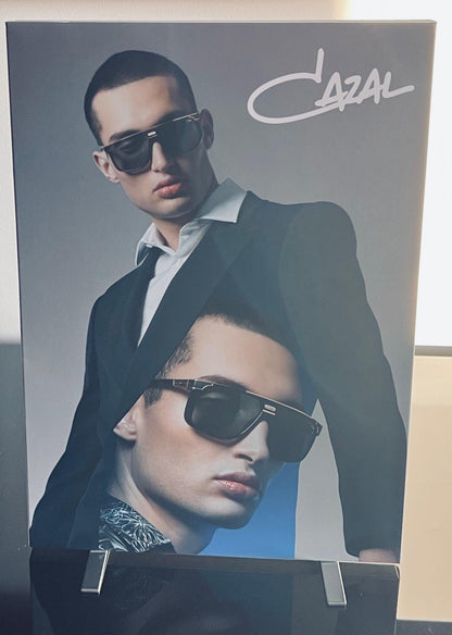 Cazal Counter Cards- Dual Sided Countertop Displays-Metal Foldout Legs-Brand New