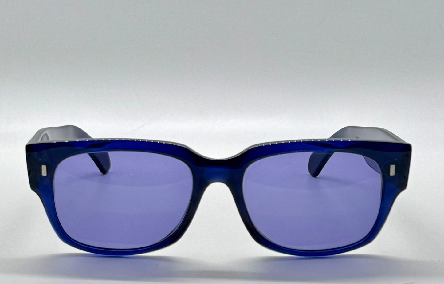 Cutler And Gross M1016 Cnb Sunglasses W|New Solid Soft Plum|Purple Tint Custom Lenses-Rare Blue-56Mm-Handmade In Italy