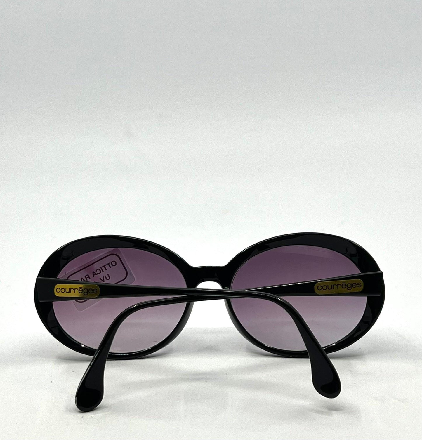 Courrèges Paris S50 Bk 140 Oversized Round Sunglasses-Vintage|Deadstock-Original Gradient Lenses-France