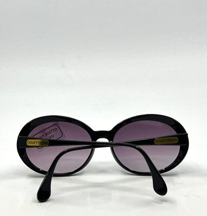 Courrèges Paris S50 Bk 140 Oversized Round Sunglasses-Vintage|Deadstock-Original Gradient Lenses-France