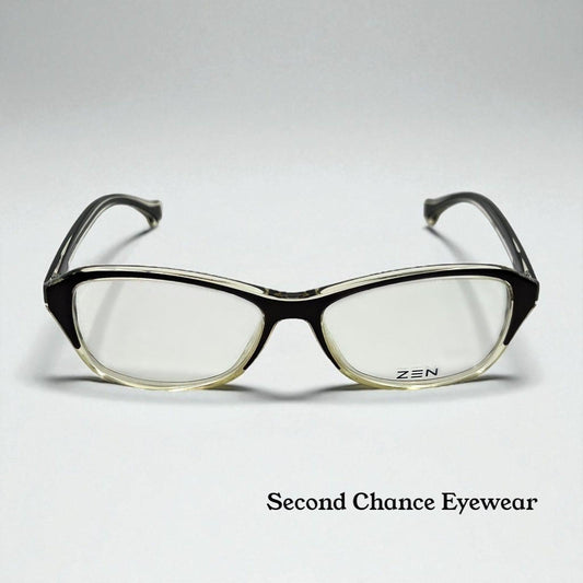 Zen Barcelona Z357b C.1 Eyeglass Frames 55-16 Black|Clear – New, Full Kit