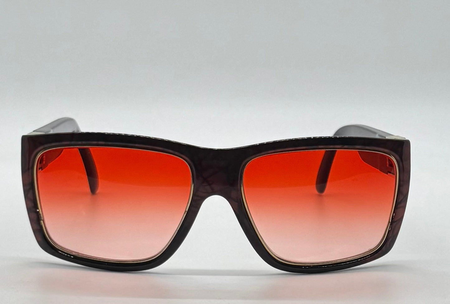 Ted Lapidus Paris Tl 1996 Vintage Sunglasses-New Custom Gradient Cherry Sunset Lenses