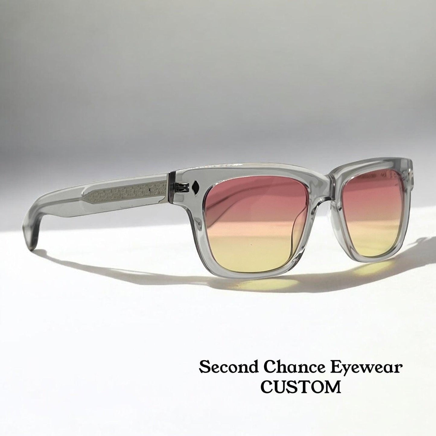 Garrett Leight X Officine Générale Ogx Crystal W|New, Custom Gradient Lenses