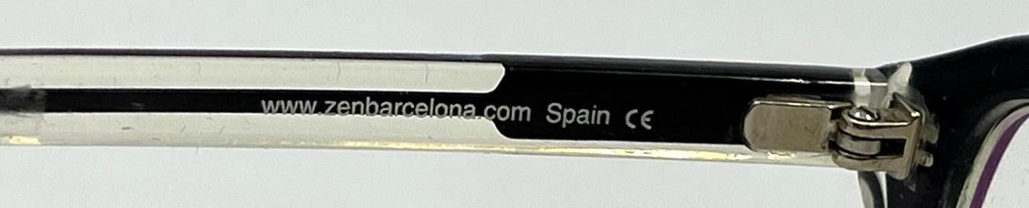 Zen Barcelona Z357b C.1 Eyeglass Frames 55-16 Black|Clear – New, Full Kit