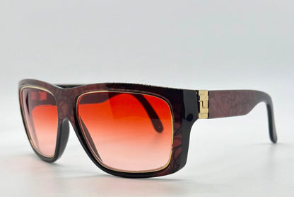 Ted Lapidus Paris Tl 1996 Vintage Sunglasses-New Custom Gradient Cherry Sunset Lenses