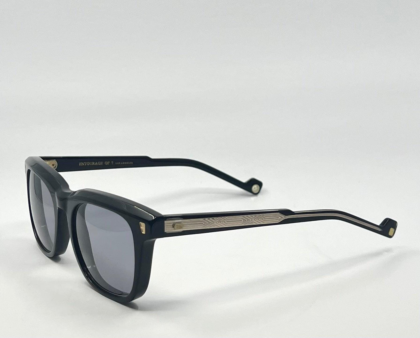 Entourage of 7 “Evander” Sunglasses w|New Solid Blue Custom Tinted Lenses-New|Unworn-Full Kit-Japan