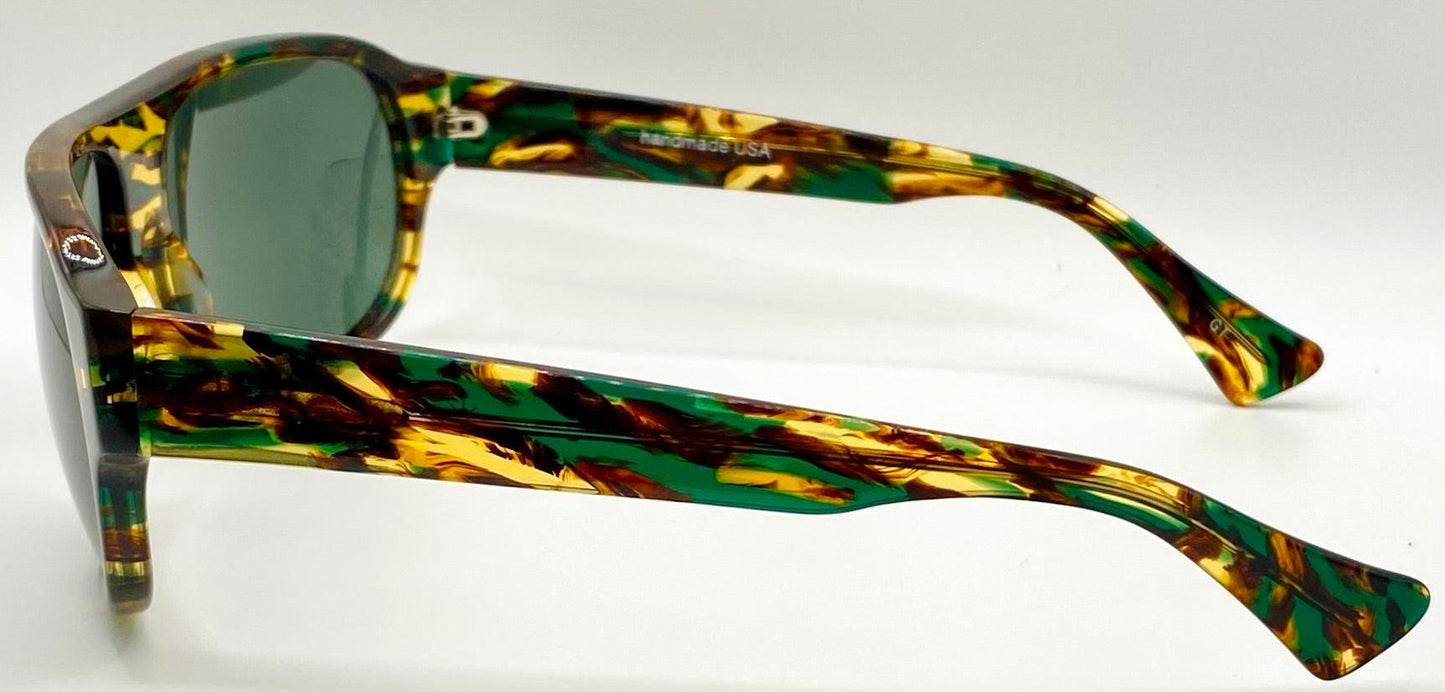 Deadstock Kala Eyewear - Usa Made Green|Brown|Amber Tortoise Shell Sunglasses