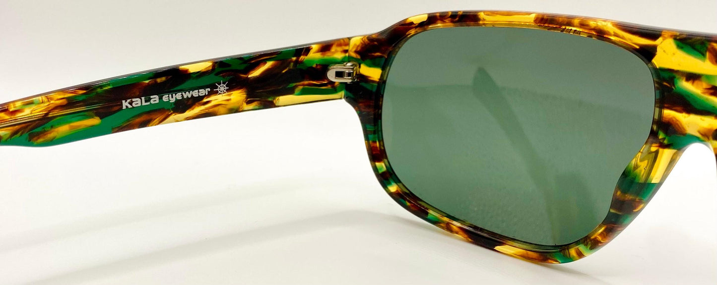 Deadstock Kala Eyewear - Usa Made Green|Brown|Amber Tortoise Shell Sunglasses