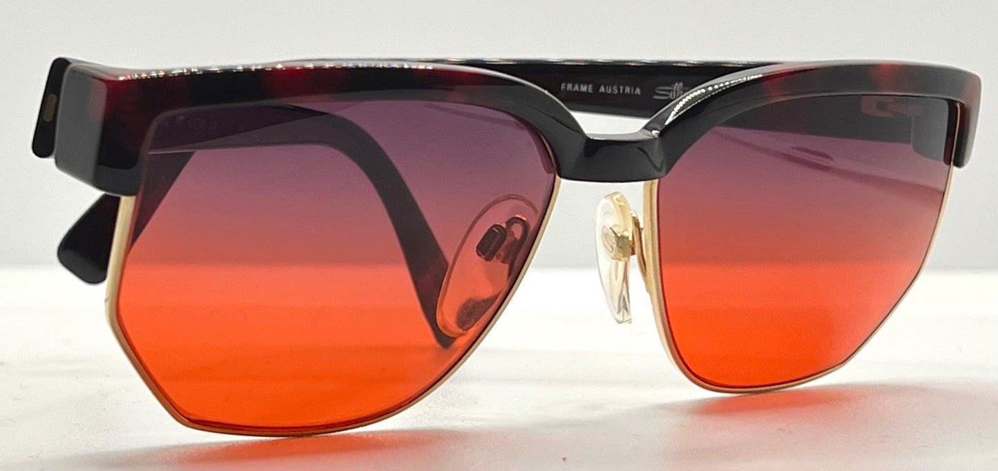 Silhouette V6054 M6067 Vintage Sunglasses w|New Custom Sunset Gradient Lenses-Austria