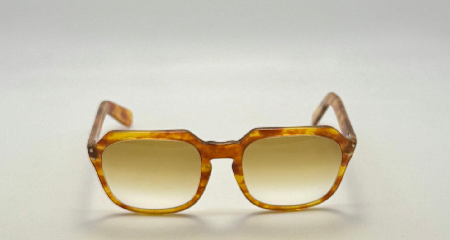 Jean Lafont Yan Vintage Sunglasses Amber Tortoise W| Original Glass Lenses