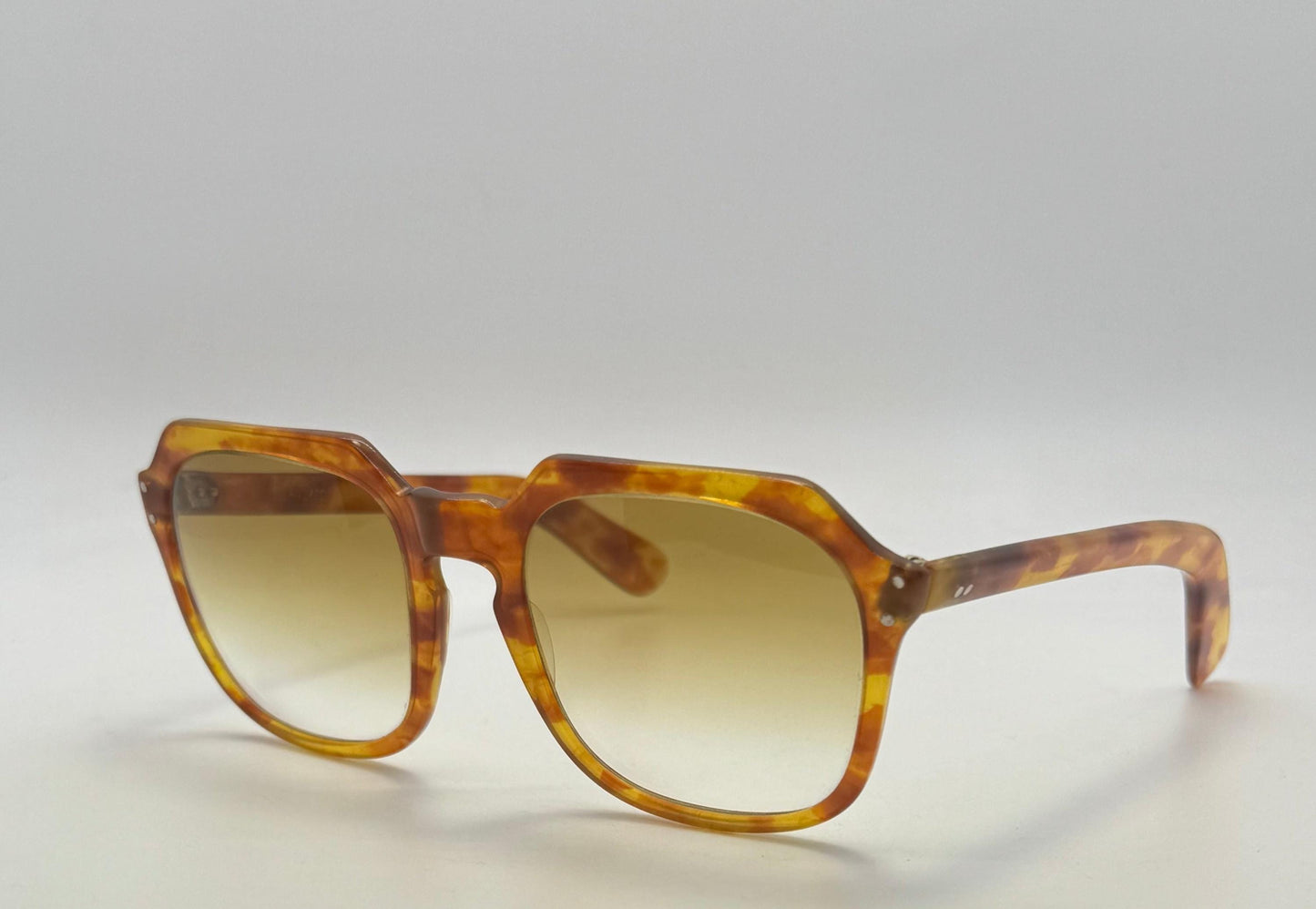 Jean Lafont Yan Vintage Sunglasses Amber Tortoise W| Original Glass Lenses