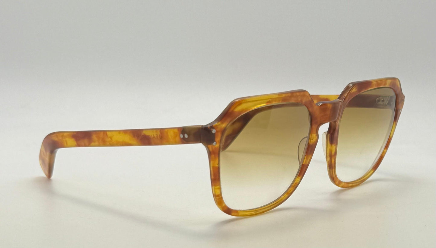 Jean Lafont Yan Vintage Sunglasses Amber Tortoise W| Original Glass Lenses