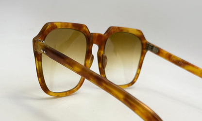 Jean Lafont Yan Vintage Sunglasses Amber Tortoise W| Original Glass Lenses