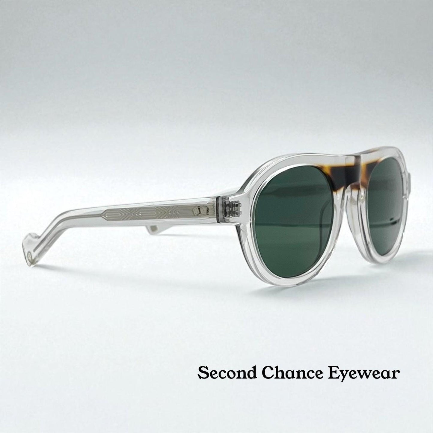 Entourage Of 7 “Decker”-Crystal & Tortoise-Green Lens-Brand New | Unworn-Full Kit