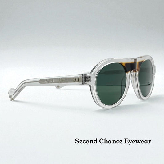 Entourage Of 7 “Decker”-Crystal & Tortoise-Green Lens-Brand New | Unworn-Full Kit