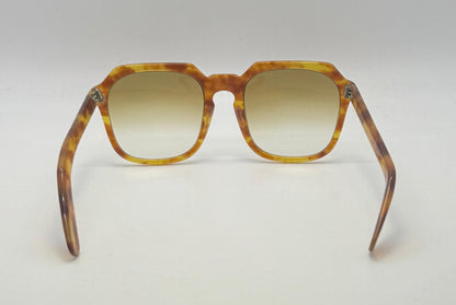 Jean Lafont Yan Vintage Sunglasses Amber Tortoise W| Original Glass Lenses
