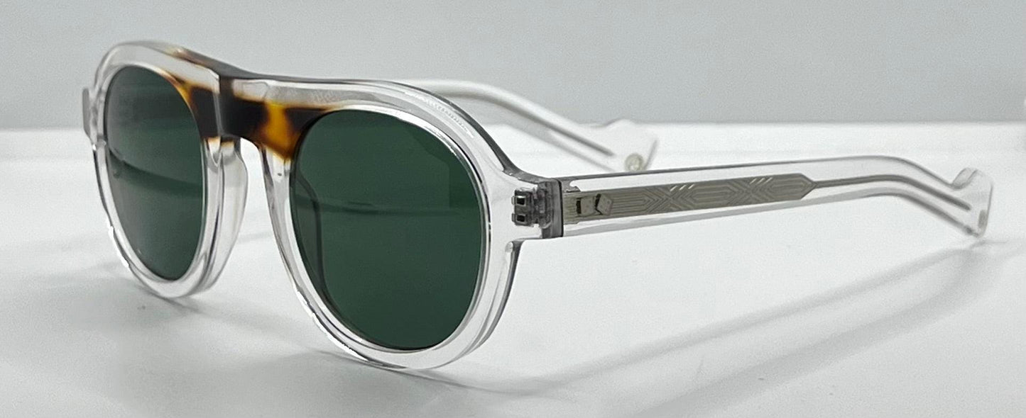 Entourage Of 7 “Decker”-Crystal & Tortoise-Green Lens-Brand New | Unworn-Full Kit