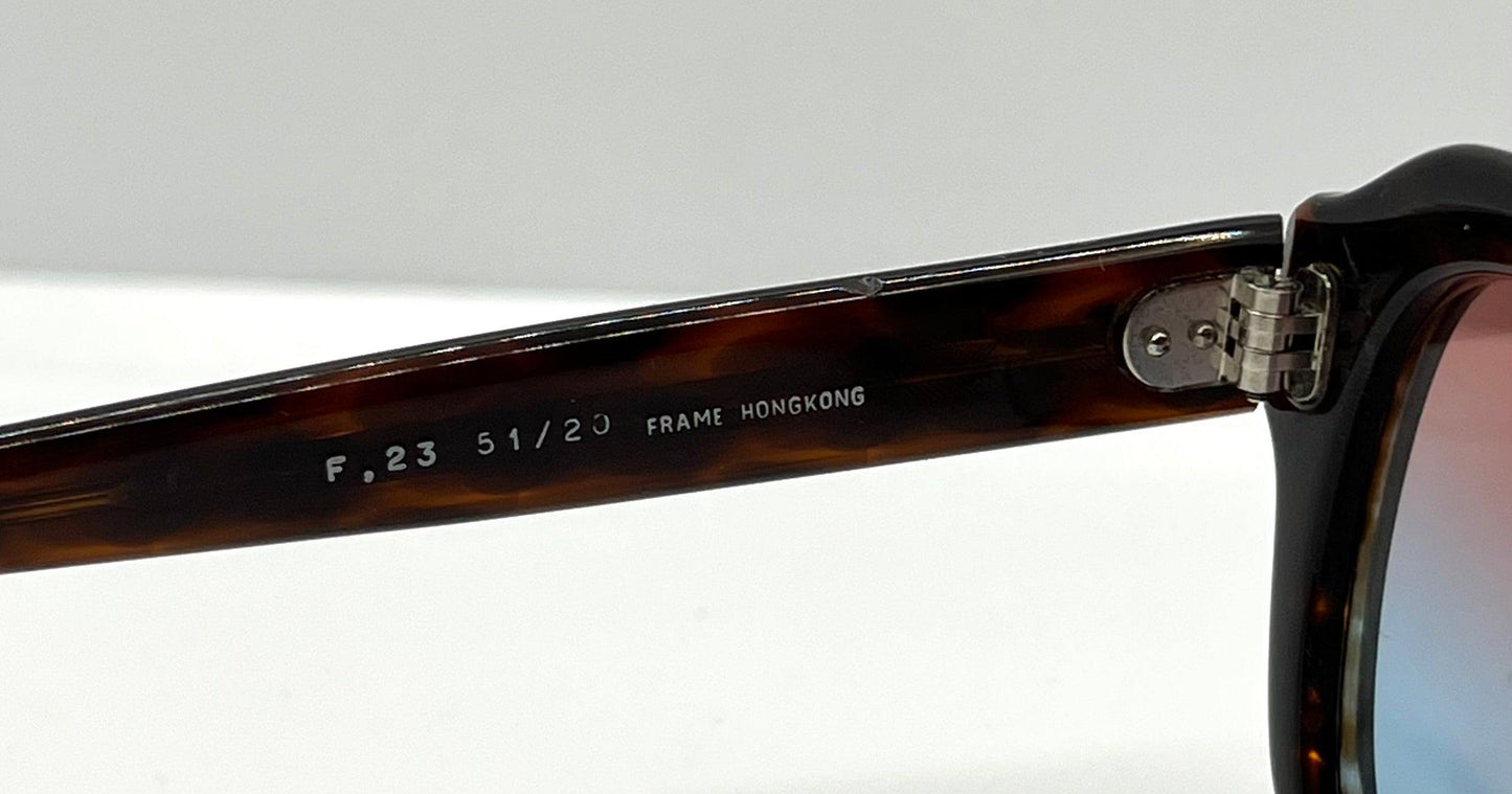 Em Hutch Sterling-Opt F.23 – 51-20 – Made In Japan – Custom Gradient Rose To Light Blue Lenses