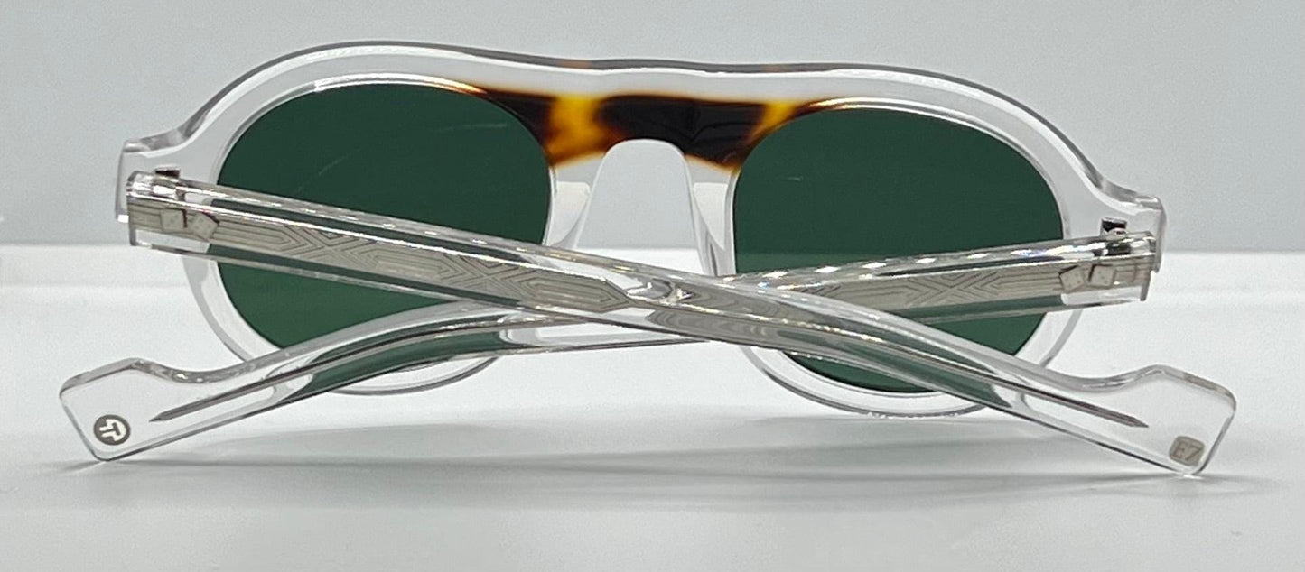 Entourage Of 7 “Decker”-Crystal & Tortoise-Green Lens-Brand New | Unworn-Full Kit