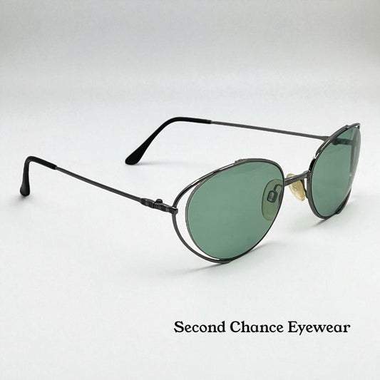 Vintage Yves Saint Laurent 4163 Sunglasses w|New Solid Green Custom Tinted Lenses-Unworn
