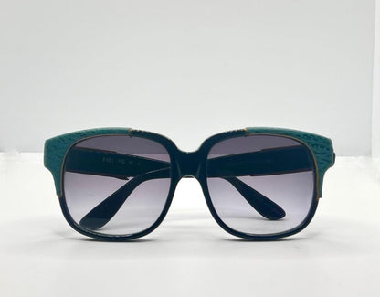 Vintage Emmanuelle Khanh 8980 Rq 16V Sunglasses – Green Ostrich Detail – France