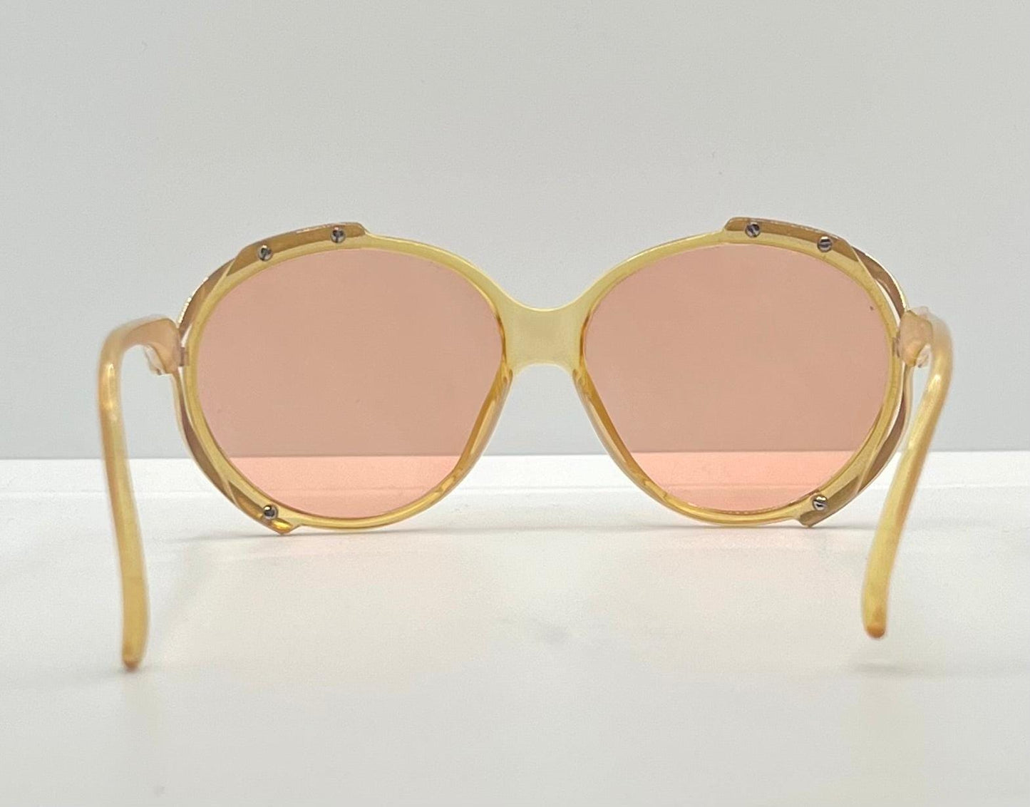 Vintage Christian Dior 2189 70 Sunglasses-Crystal Honey Optyl w|New, Custom Rose Lenses