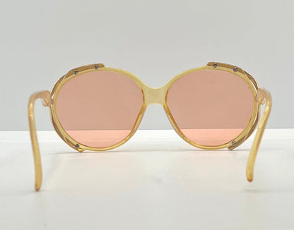 Vintage Christian Dior 2189 70 Sunglasses-Crystal Honey Optyl w|New, Custom Rose Lenses