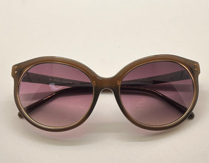 Vintage Nos Linda Farrow Luxe Sunglasses – Brown Frame With Gradient Purple Lenses, Model Lf10205A