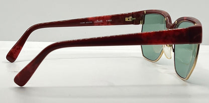 Silhouette M6067 V6053 Vintage Sunglasses-Red Tortoise W|New Green Custom Lenses