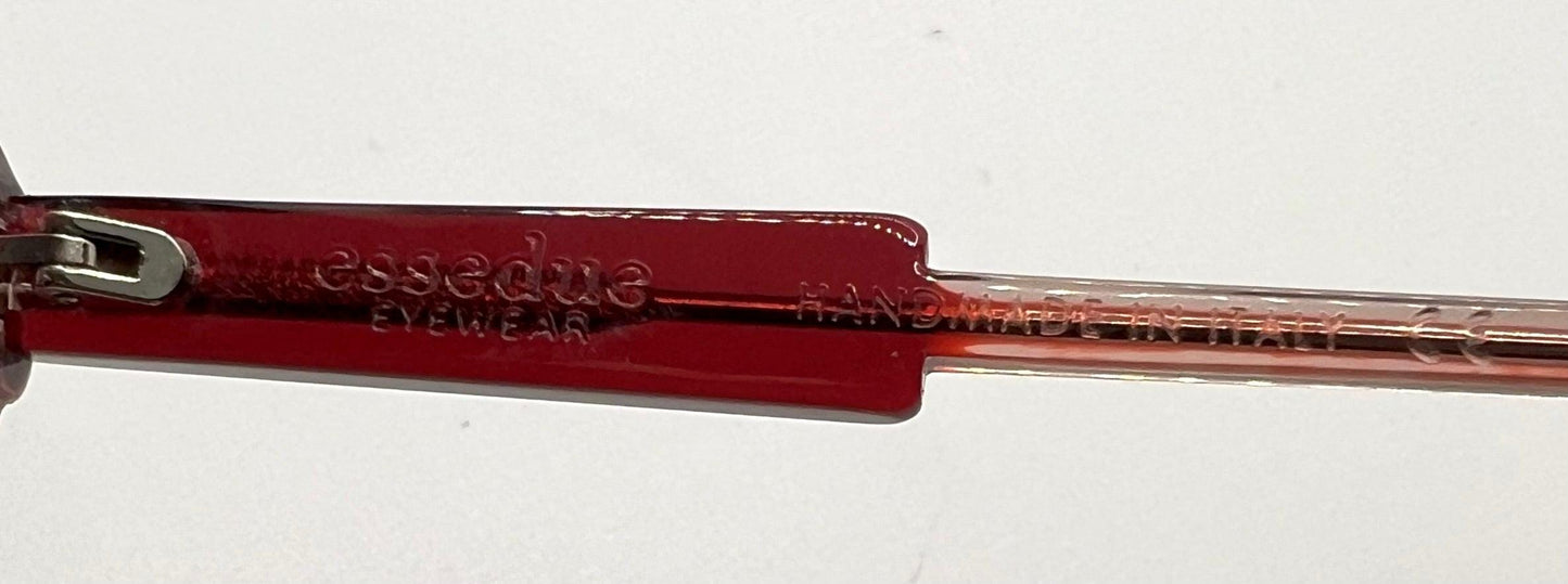 Esse Due Orti Red Geometric Acetate Eyeglasses 53Mm – Handmade In Italy – New Unworn