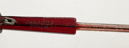 Esse Due Orti Red Geometric Acetate Eyeglasses 53Mm – Handmade In Italy – New Unworn