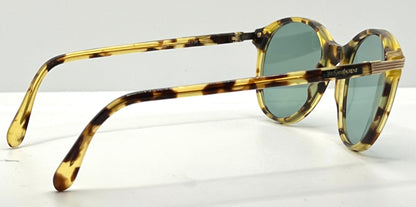 Yves Saint Laurent 5024 Tortoise Vintage Sunglasses w|New Solid Green Custom Lenses-Italy