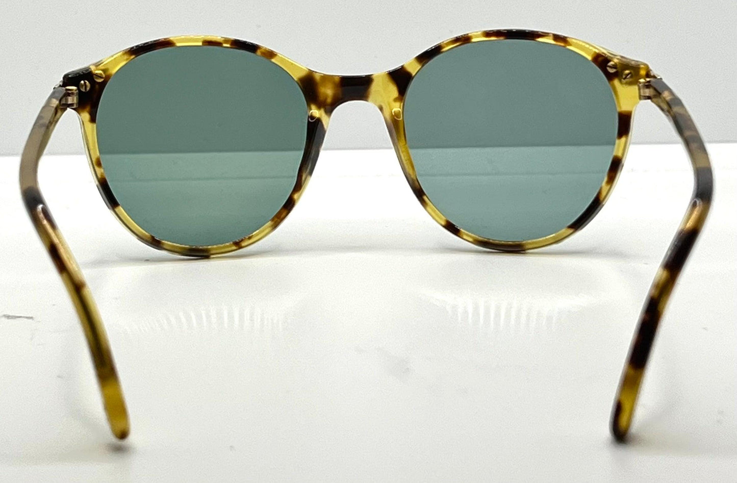 Yves Saint Laurent 5024 Tortoise Vintage Sunglasses w|New Solid Green Custom Lenses-Italy