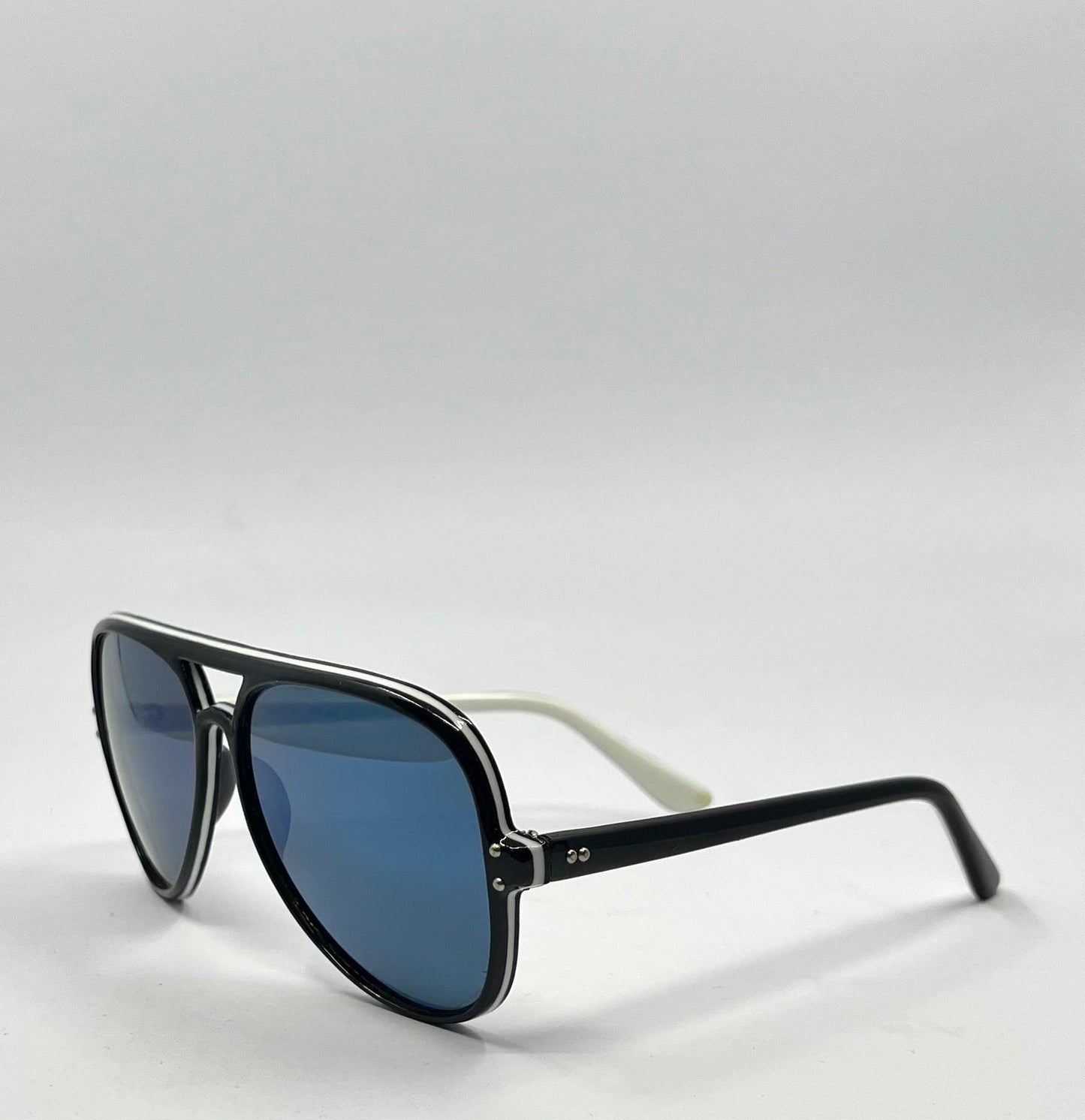 Vintage Japanese Aviator Sunglasses – Amb. Japan – Deadstock – Blue Mirror Tint