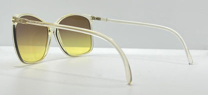 Made In France-Oversized Cat-Eye Sunglasses W|New, Custom Grey To Gold Gradient Lenses-Unknown Maker