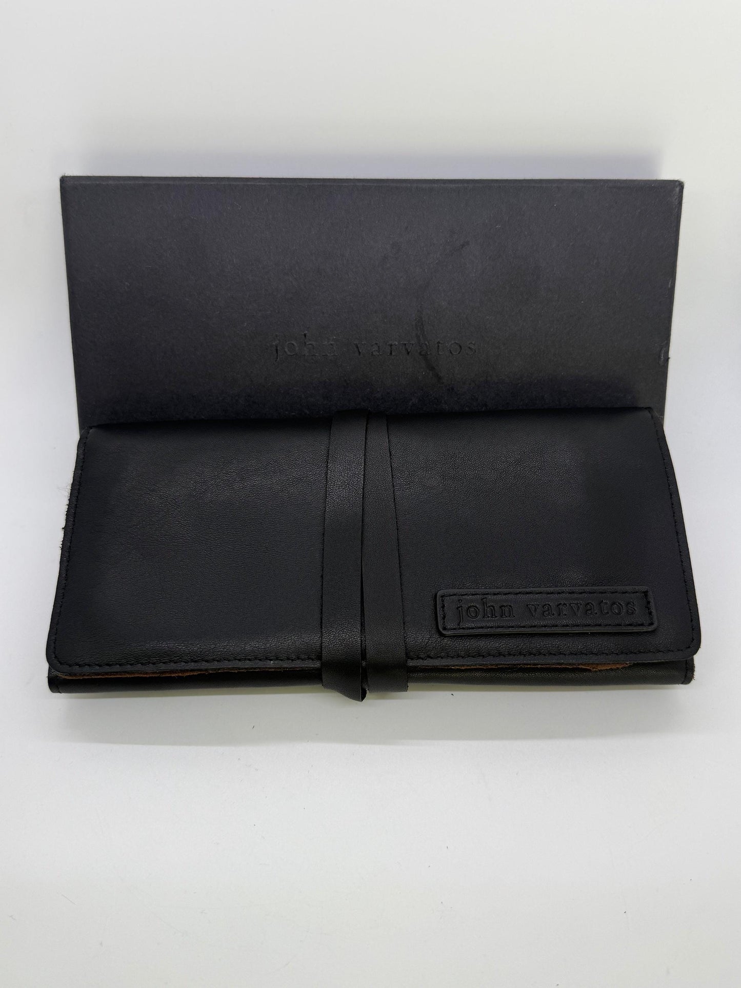 Brand New John Varvatos Soft Leather & Suede Eyewear Travel Kit – Unused in Box