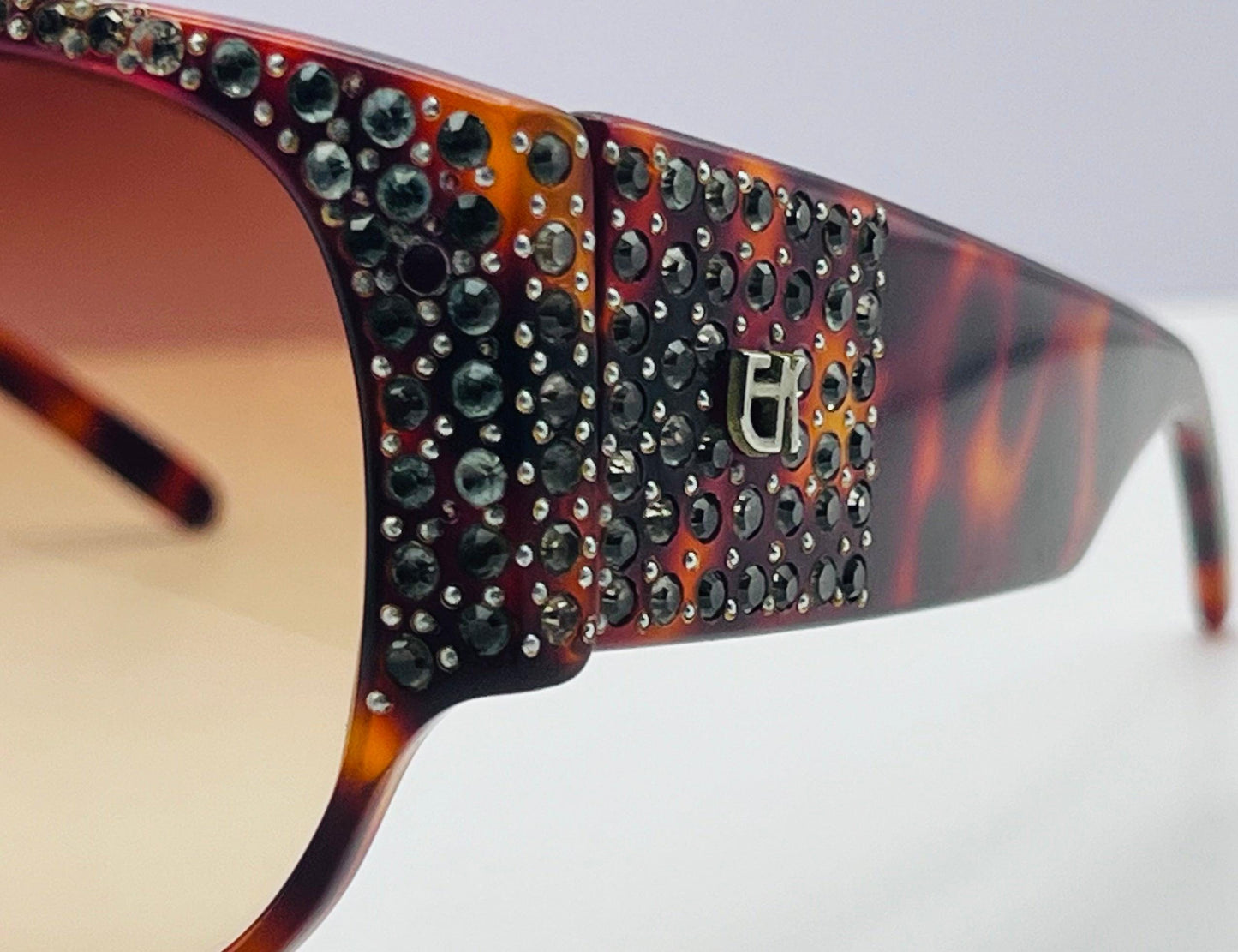 Emmanuelle Khanh 9280 Studded Vintage Sunglasses-New, Custom Gradient Lenses