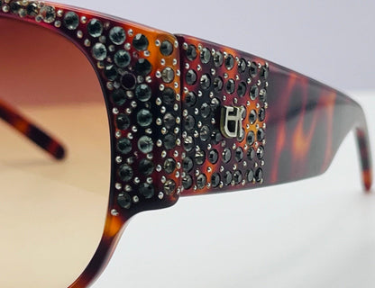 Emmanuelle Khanh 9280 Studded Vintage Sunglasses-New, Custom Gradient Lenses